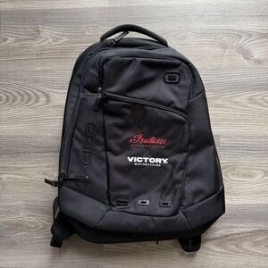 OGIO Ace Backpack Black Indian‎ Victory Motorcycles Embroidered Logo